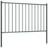 vidaXL Fence Panel with Posts Powder-coated Steel 5.9 ft x 2.5 ft Anthracite