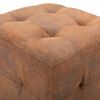 vidaXL Pouffe 2 pcs Brown 11.8" x 11.8" x 11.8" leather