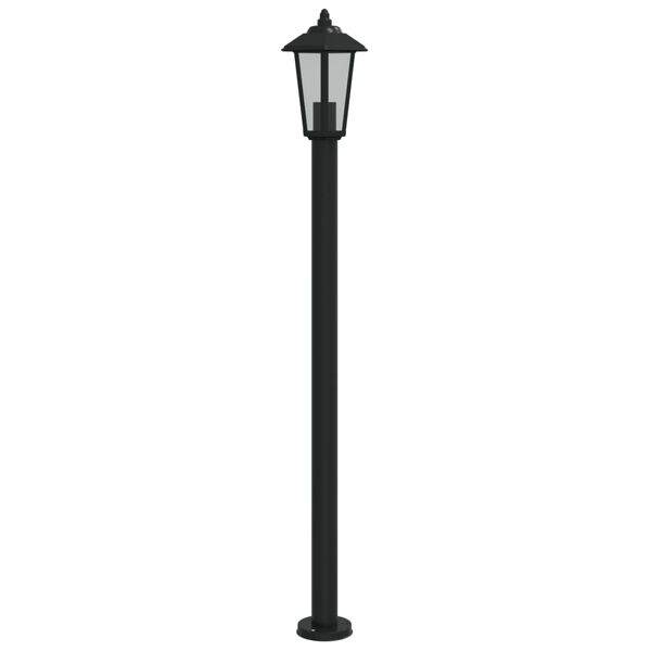 vidaXL Outdoor Floor Lamp Black Stainless Steel 47.2 in height
