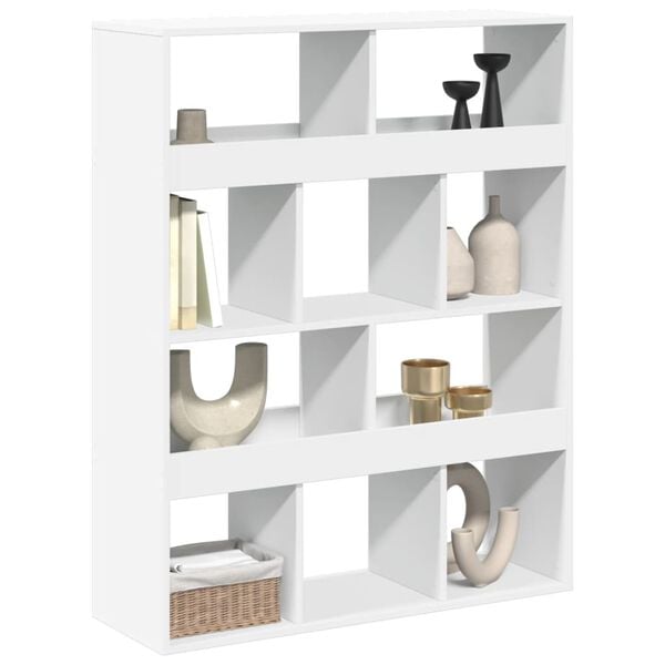 vidaXL Room Divider White Engineered Wood 39.4x13.0x49.4 in Room Divider