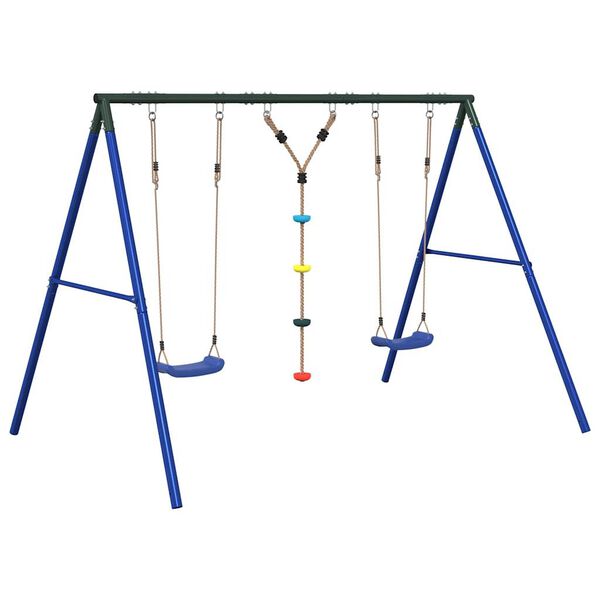 vidaXL Outdoor Swing Set Multicolor Painted steel, PE (polyethylene)