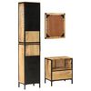 vidaXL Bathroom Furniture Set Natural wood and black