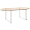 vidaXL Coffee Table Leg Set of 2 White Powder-coated steel Medium