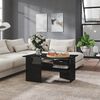 vidaXL Coffee Table High gloss black Engineered wood Medium Coffee Table