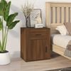 vidaXL Bedside Cabinet Brown oak Engineered wood Medium Bedside Cabinet