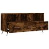 vidaXL TV Cabinet Smoked oak Engineered wood, iron 40.2 x 14.2 x 19.7 in