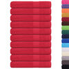 vidaXL Sauna Towel Set of 10 Red 100% Cotton 31.5 x 78.7 in Bath Towel