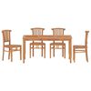 vidaXL Garden Dining Set Teak Solid Teak Wood Medium Durable