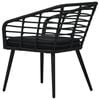 vidaXL Garden Chair Set of 2 Black