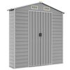 vidaXL Garden Shed Light grey Galvanized Steel Large Garden Shed