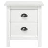 vidaXL Bedside Cabinet Set of 2 White Solid pine wood Medium
