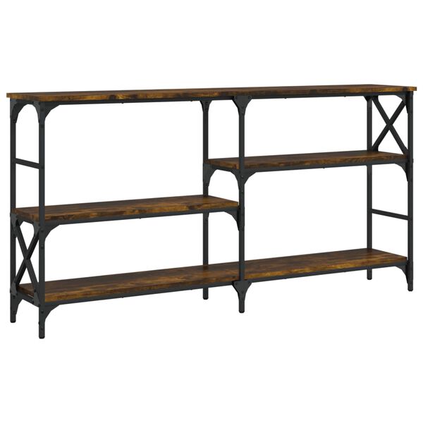 vidaXL Console Table Smoked Oak Engineered Wood Medium Console Table