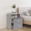 vidaXL Bed Cabinet Grey Sonoma Engineered wood 19.7x12.6x23.6 in