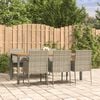 vidaXL Garden Dining Set Grey