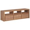 vidaXL TV Cabinet Natural Solid teak wood Medium TV Cabinet