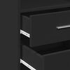 vidaXL Highboard Black Engineered wood Tall Highboard Rectangular