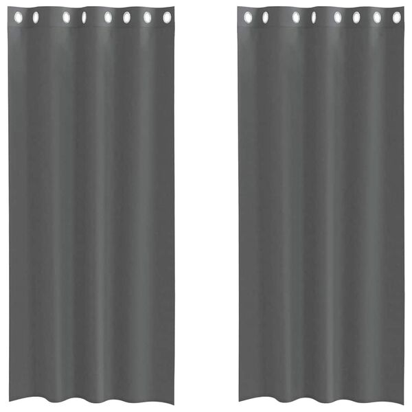 vidaXL Voile Curtains with Grommets 2 pcs Dark Grey 55.1x88.6"