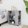 vidaXL Storage Cabinet Concrete gray Engineered wood Rollable