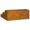 vidaXL Garden Planter Rusty 35.43 x 35.43 x 13.78 in Weathering Steel