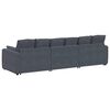 vidaXL Modular Sofa Dark Grey Velvet (100% Polyester), Foam, Metal