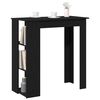 vidaXL Bar Table Black Oak 40.16 x 19.69 x 40.75 in Engineered Wood