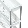 vidaXL Storage Trolley Silver and White