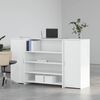 vidaXL Reception Desk White Engineered wood Large Reception Desk