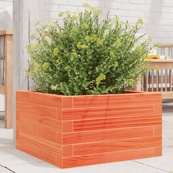 vidaXL Garden Planter Wax brown Solid pinewood Small-sized