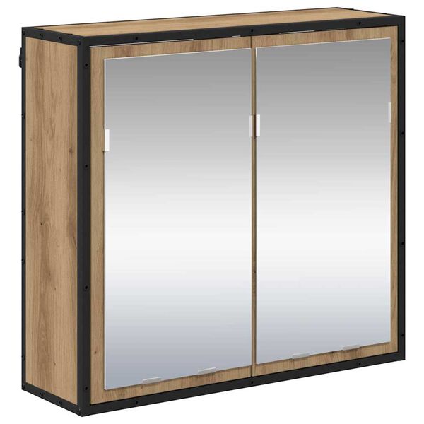 vidaXL Wall Shelf with Shelf Artisan Oak 25.59 x 7.87 x 23.62 in