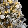 vidaXL Artificial Hinged Christmas Tree 300 LEDs & Ball Set 94.5"