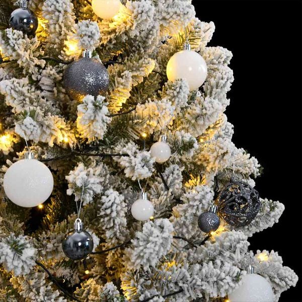 vidaXL Artificial Hinged Christmas Tree 300 LEDs & Ball Set 94.5"