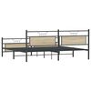 vidaXL Bed Frame Sonoma oak Steel, Engineered Wood Double bed size
