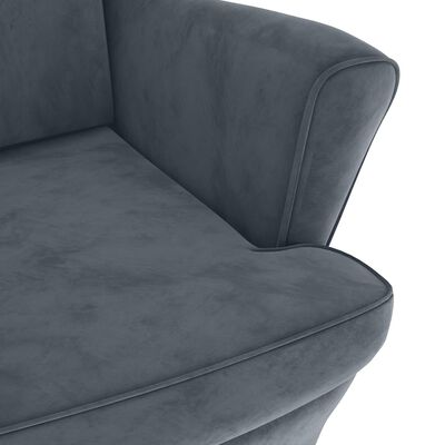 vidaXL Armchair Dark Gray Velvet