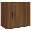 vidaXL Wall-mounted Bedside Cabinet Set of 2 Brown oak Engineered wood