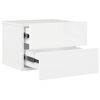 vidaXL Bedside Cabinet Set of 2 High gloss white Engineered wood