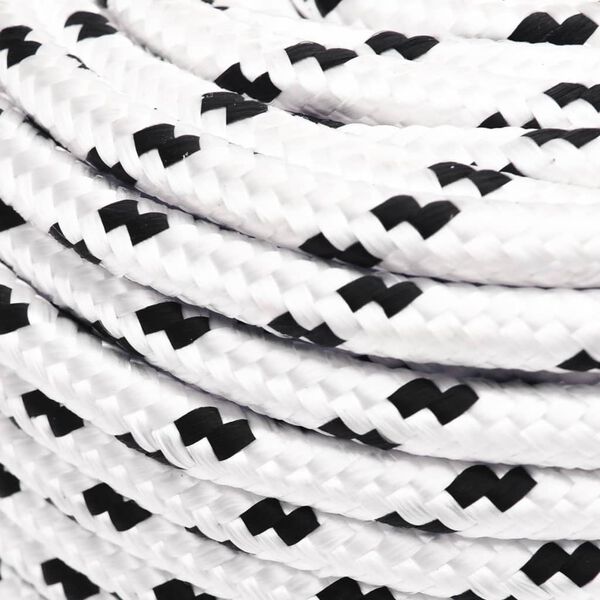 vidaXL Work Rope White 0.39 " 328.1 ' Polyester