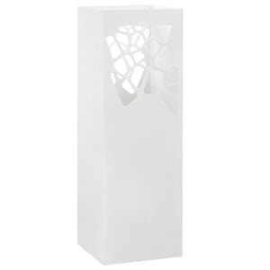 vidaXL Umbrella Stand White Powder-coated steel, plastic