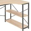 vidaXL Computer Desk Black and Oak 47.2"x28.3"x27.6"