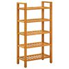 vidaXL Shoe Rack with 5 Shelves 19.7"x10.6"x39.4" Solid Oak Wood