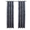 vidaXL Blackout Curtains with Rings 2 pcs Anthracite 54"x84" Velvet