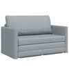 vidaXL Sofa Bed Light Grey 48.82 x 27.95 x 30.71 in Velvet