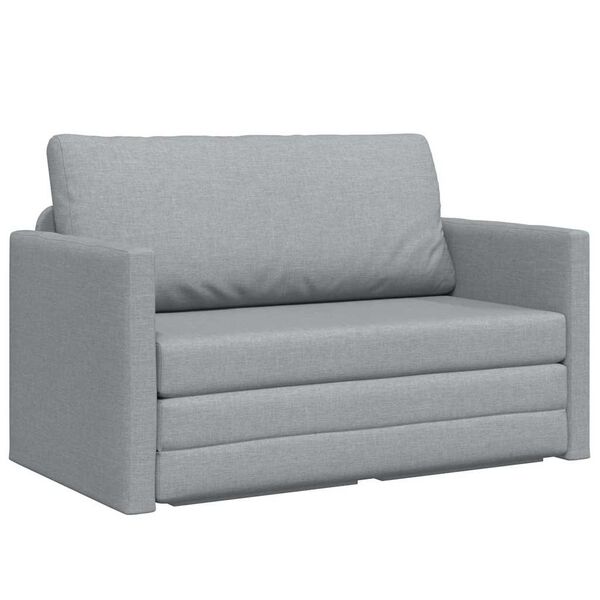 vidaXL Sofa Bed Light Grey 48.82 x 27.95 x 30.71 in Velvet
