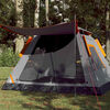 vidaXL Camping Tent Dome 5-Person Gray and Orange Quick Release