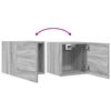 vidaXL Wall Mounted TV Cabinet Grey Sonoma Engineered Wood