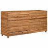 vidaXL Raised Bed Natural wood Recycled teak wood and steel