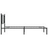 vidaXL Bed Frame Black Powder-Coated Steel 42.1 x 79.9 in