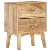 vidaXL Bedside Cabinet Natural Wood Solid Mango Wood Medium