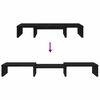 vidaXL Monitor Stand Adjustable Black Oak 60x24x10,5 cm Engineered Wood