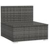 vidaXL 4-Seater Sofa Grey PE Rattan 4-Seater Modular 4-Seater Sofa