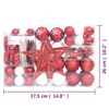 vidaXL Christmas Bauble Set Red, White Plastic Various Decorative Inlays